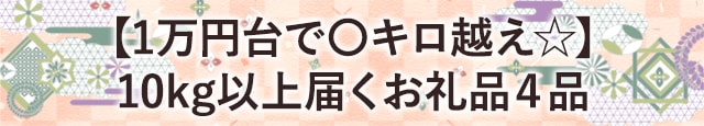 【1万円台で〇キロ越え☆】10kg以上届くお礼品４品