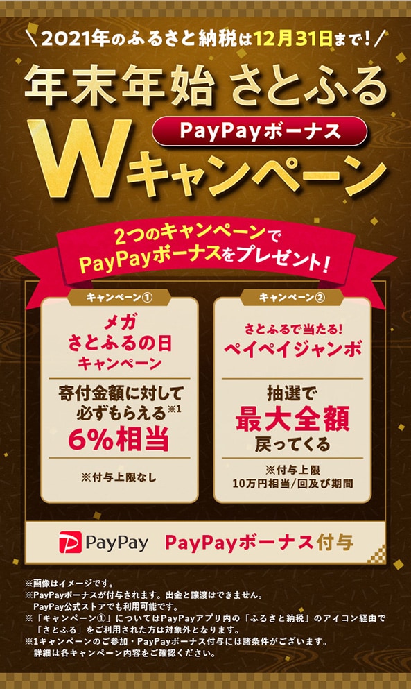 ＼2021年のふるさと納税は12月31日まで！／年末年始Wキャンペーン