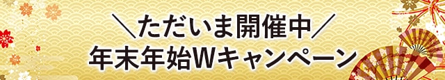 ＼ただいま開催中／年末年始Wキャンペーン