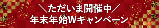 ＼ただいま開催中／年末年始Wキャンペーン