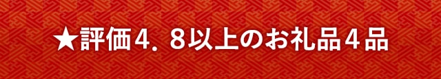 ★評価４．８以上のお礼品４品