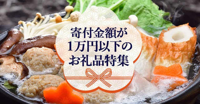 寄付金額が1万円以下のお礼品特集