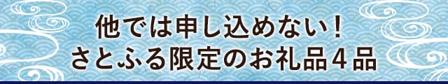 他では申し込めない！さとふる限定のお礼品４品