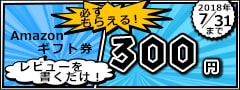 レビュー投稿キャンペーン2018年7月度