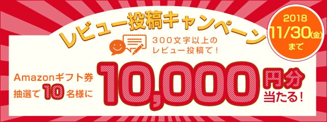 レビュー投稿キャンペーン2018年11月度