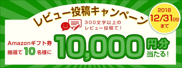 レビュー投稿キャンペーン2018年12月度