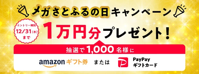 2020年12月度 メガさとふるの日キャンペーン