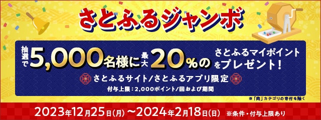 【さとふるサイト/さとふるアプリ寄付限定】さとふるジャンボキャンペーン