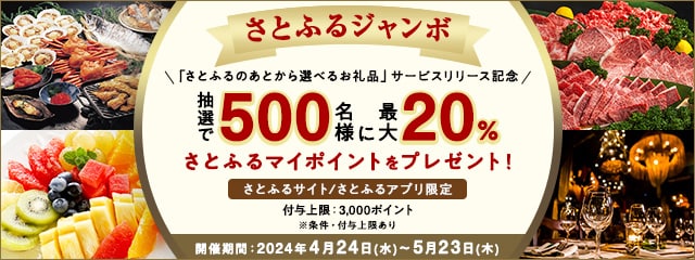 【さとふるサイト/さとふるアプリ寄付限定】さとふるジャンボキャンペーン