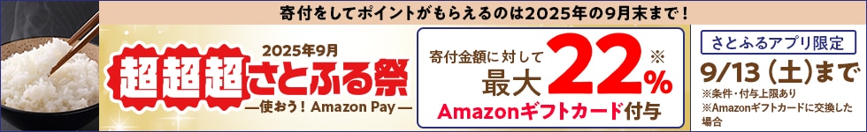 2025年9月 超超超さとふる祭 －使おう！Amazon Pay－