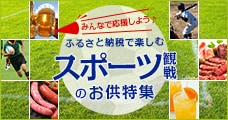 ふるさと納税で楽しむ　スポーツ観戦のお供特集