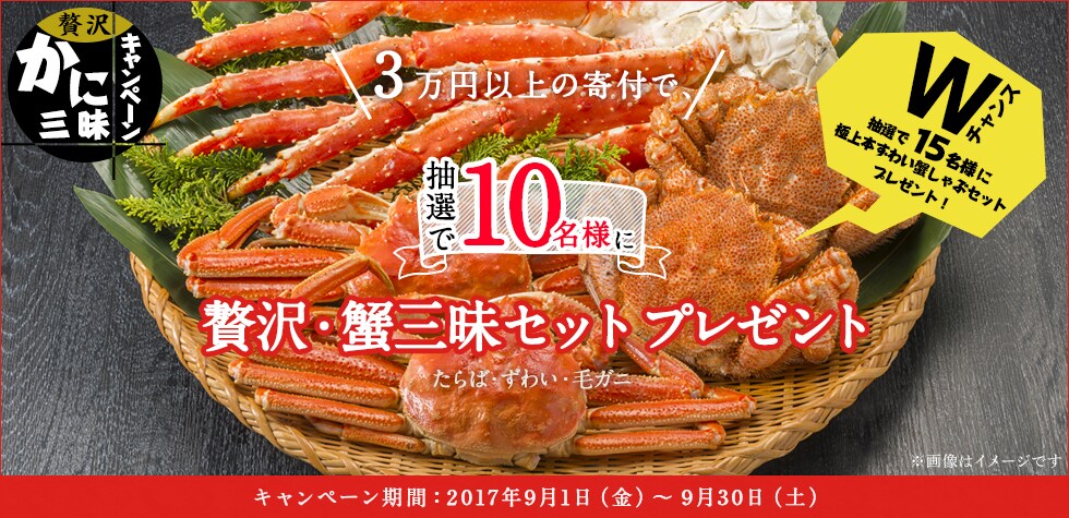 ふるさと納税 贅沢かに三昧キャンペーン