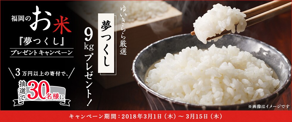 ふるさと納税 福岡のお米『夢つくし』プレゼントキャンペーン