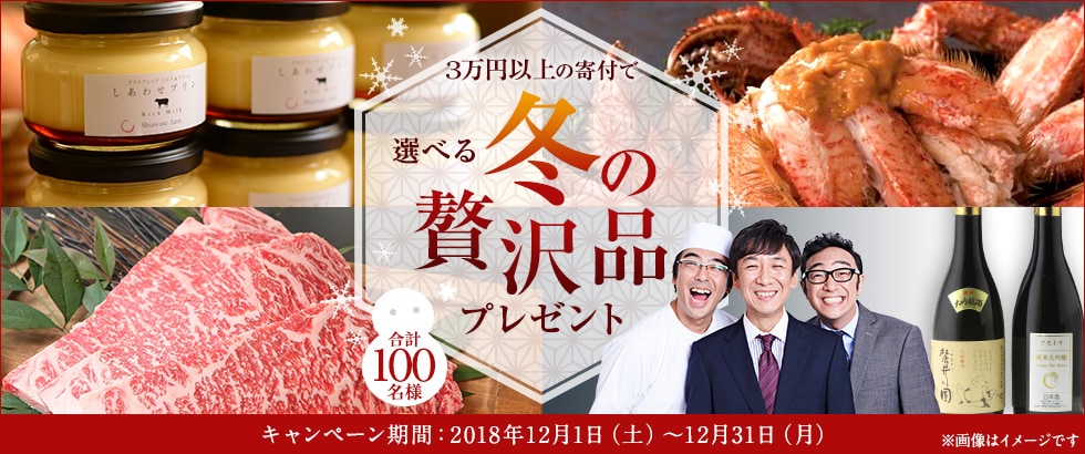 ふるさと納税 選べる冬の贅沢揃い！ 師走のわくわく大感謝キャンペーン