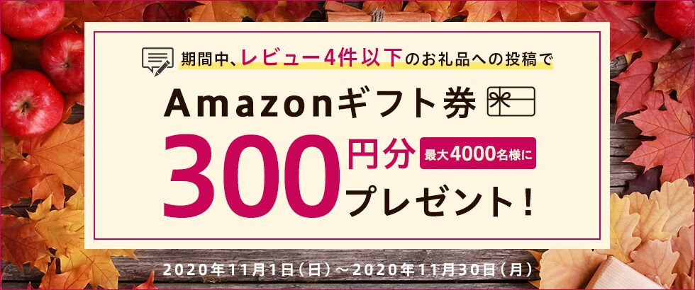 ふるさと納税 お礼品レビュー投稿キャンペーン2020年11月度