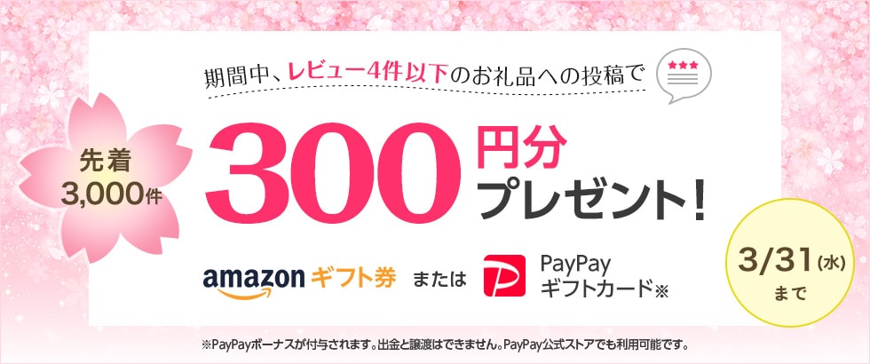 ふるさと納税 お礼品レビュー投稿キャンペーン2021年3月度