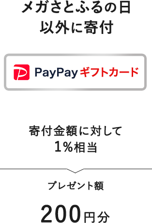 さとふるの日以外に寄付:寄付金額に対して1%相当