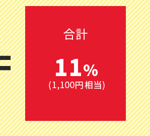 合計11%