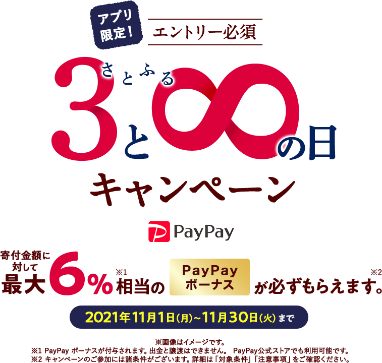 2021年11月度 【アプリ限定】さとふるの日キャンペーン