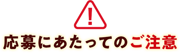 応募にあたってのご注意