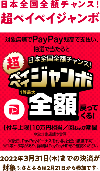 日本全国全額チャンス！超ペイペイジャンボ