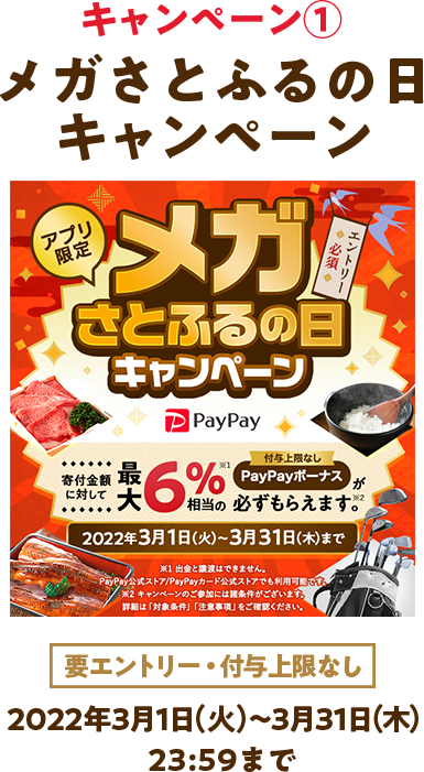 キャンペーン①メガさとふるの日キャンペーン