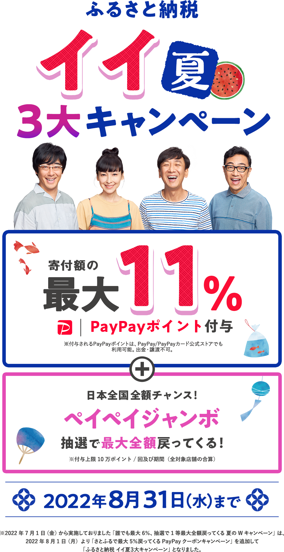 ふるさと納税 イイ夏3大キャンペーン