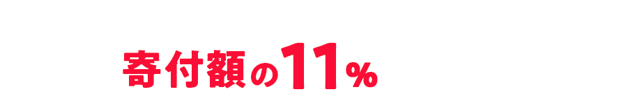 以下のキャンペーンの条件を満たすと最大で寄付額の11%をプレゼント！