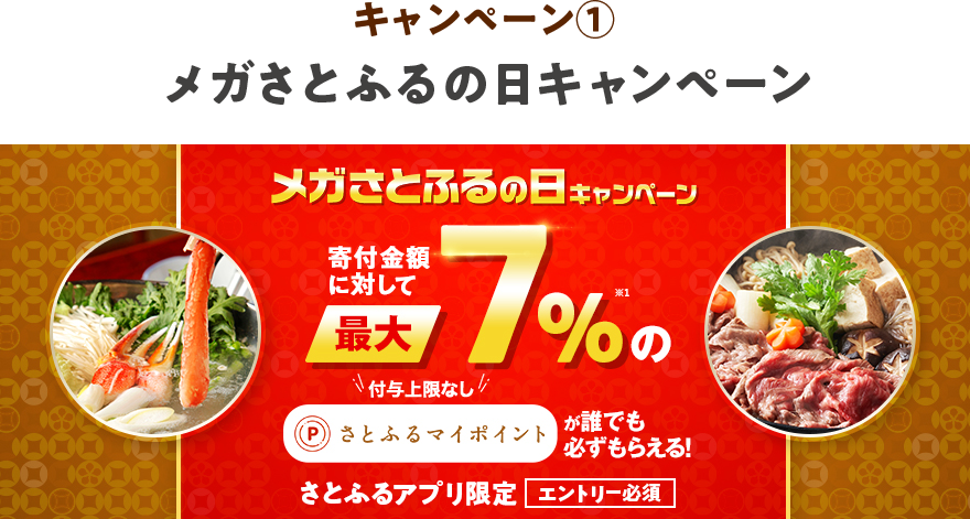 キャンペーン①メガさとふるの日キャンペーン