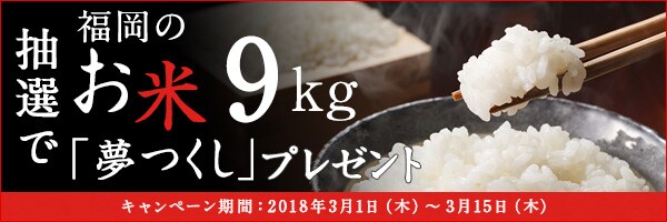リンクボタン：★3万円以上の寄付で【ゆいきらら厳選米「夢つくし」9kg】が当たる♪