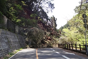 土砂崩れや落石により各地で道路が通行止めに
