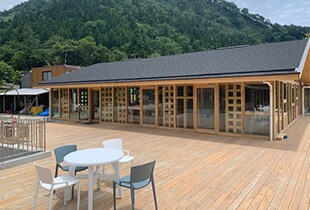 被災後再建されたレストラン