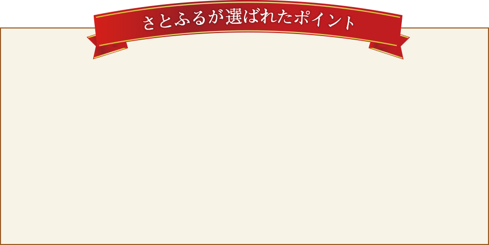 さとふるが選ばれたポイント
