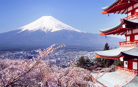 富士吉田市の風景