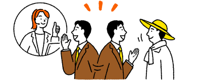 事業者対応を一括で請け負うイメージ
