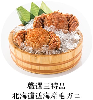 厳選三特品 北海道近海産毛ガニ