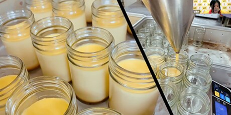 自動販売機で販売しても崩れない「固すぎるプリン」