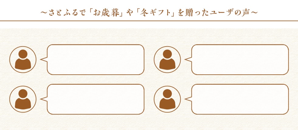 ～さとふるで「お歳暮」や「冬ギフト」を贈ったユーザーの声～