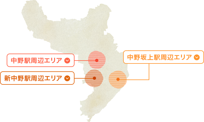 中野区の地図