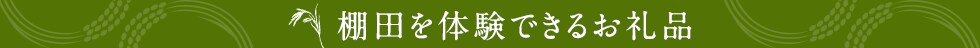 棚田を体験できるお礼品