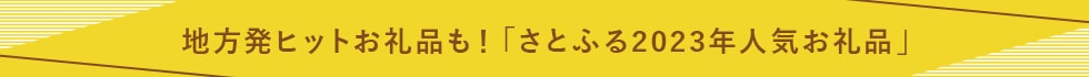 地方発ヒットお礼品も！「さとふる2023年人気お礼品」