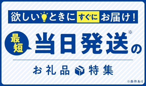 最短当日発送のお礼品特集