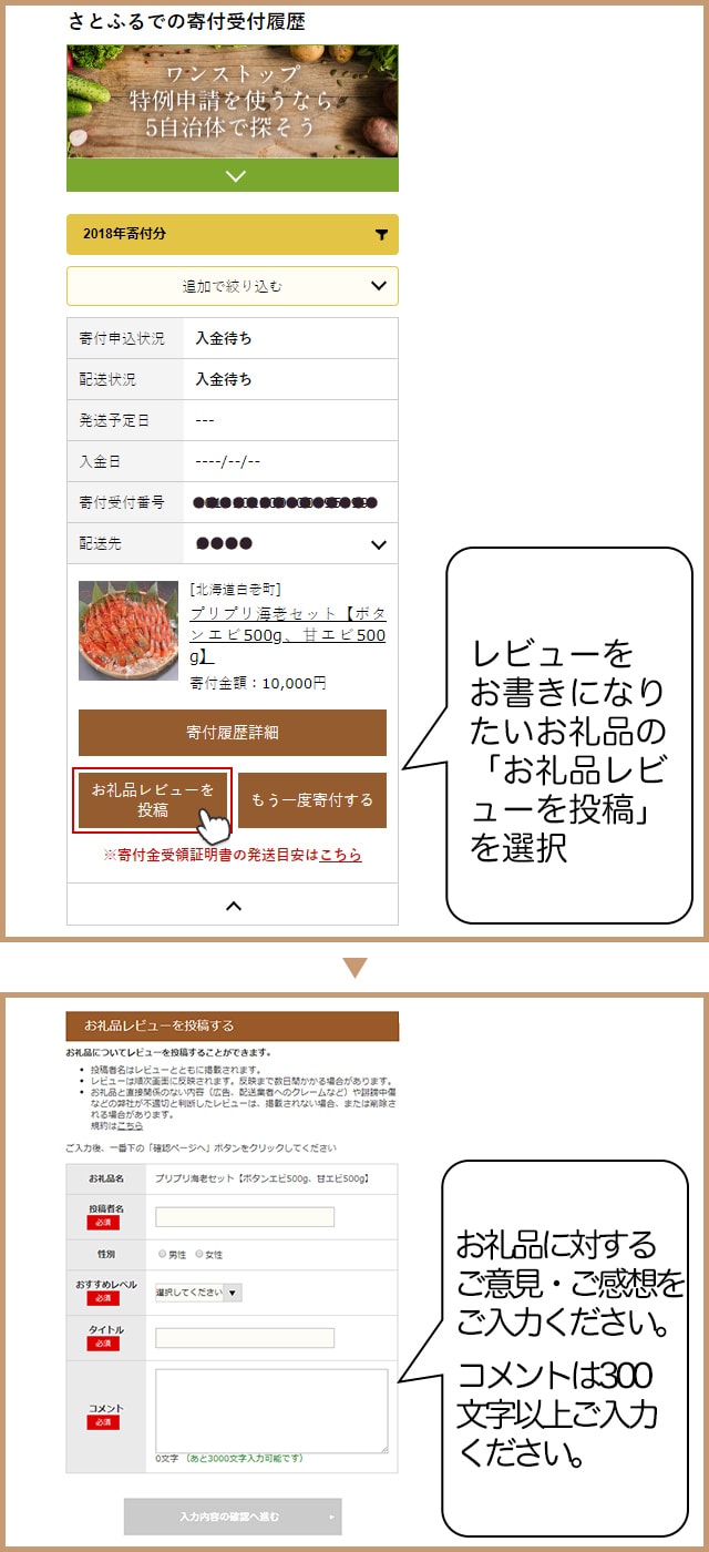 レビュー投稿キャンペーン18年11月度 ふるさと納税サイト さとふる
