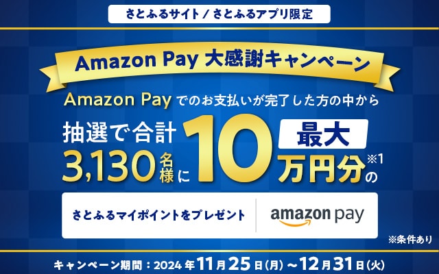 さとふるサイト/さとふるアプリ限定】Amazon Pay大感謝