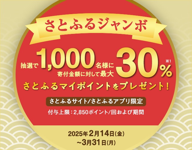 さとふるサイト/さとふるアプリ限定】2025年2月～3月 さとふるジャンボ