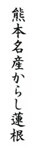 熊本名産からし蓮根