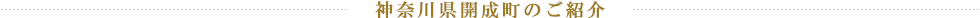神奈川県開成町のご紹介