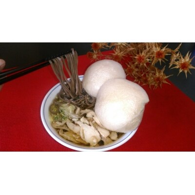 新食感の温かい肉そば(生麺)と泡麩(焼麩)のコラボ7人前 F-018
