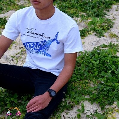 TOKUNOSHIMA発ブランド OBORA　Tシャツ　【OceanParadaise(WHITE)