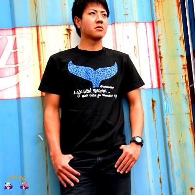 TOKUNOSHIMA発ブランド OBORA Tシャツ 【LifeWithNature(BLACK)